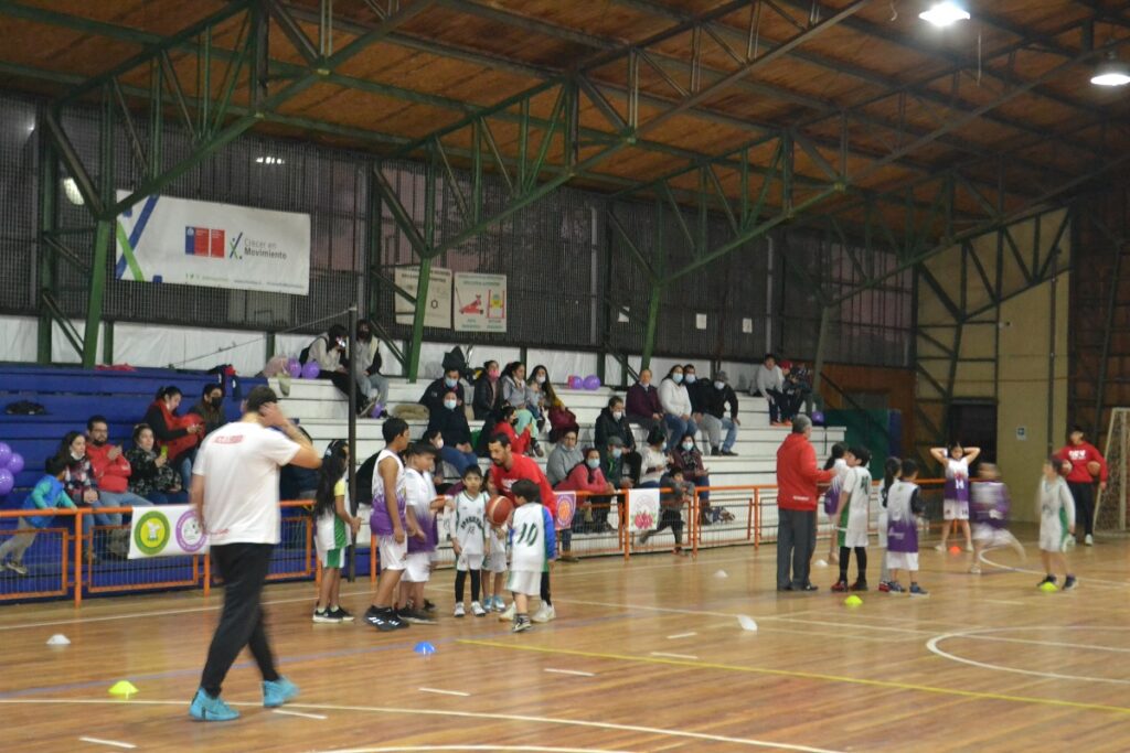 Gracias a empresa Cran Chile plantel oficial de CDV participó en clínica de básquetbol con niños de Malalhue