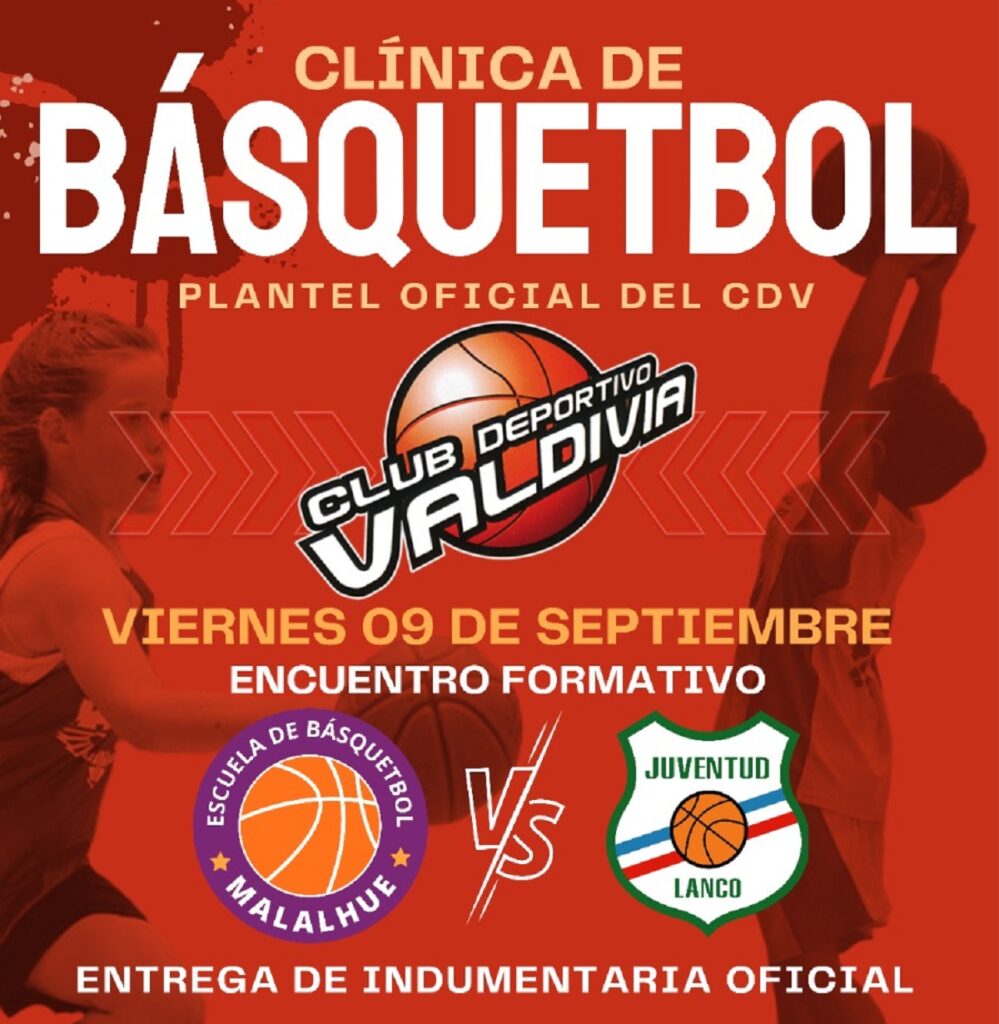 Plantel oficial del Club Deportivo Valdivia dará Clínica de básquetbol en Malalhue