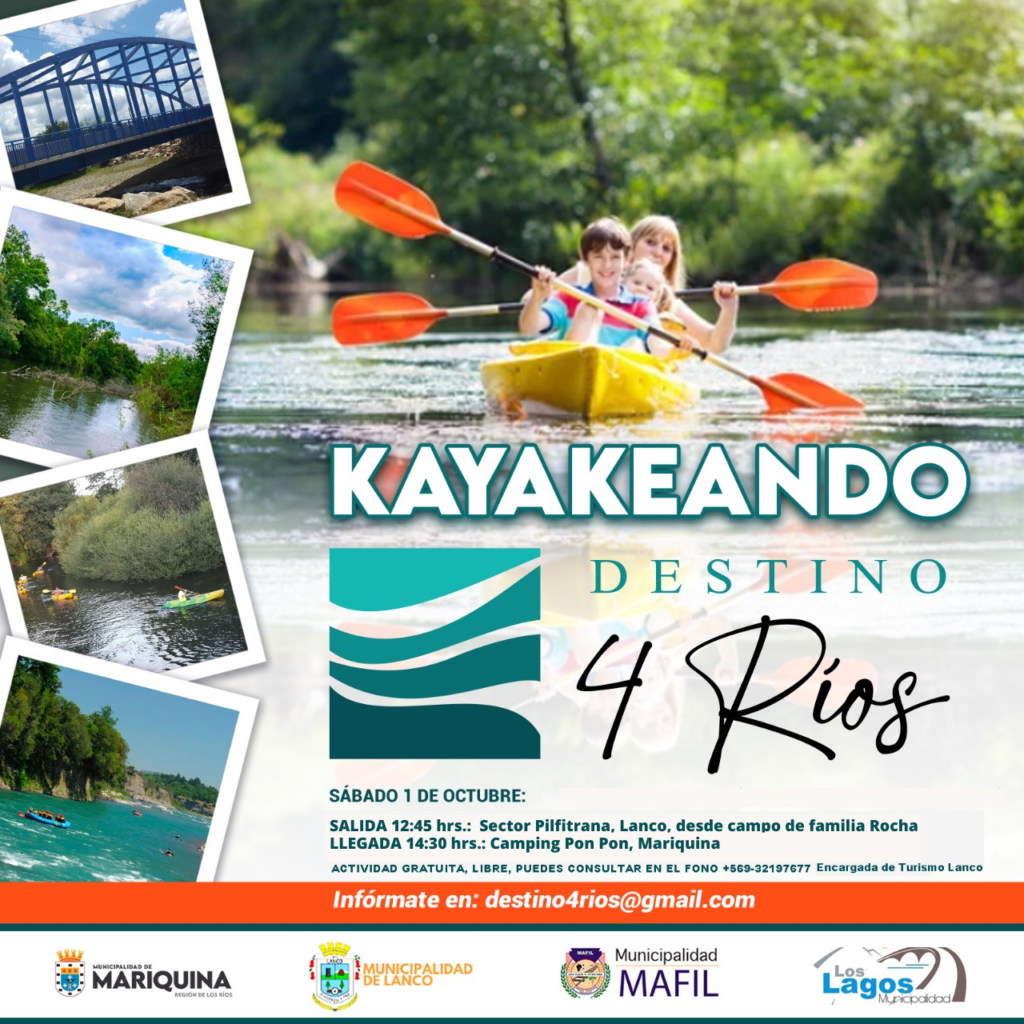 Destino 4 Ríos invita a participar de recorridos en Kayak