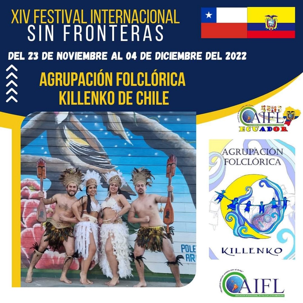 Agrupación Folclórica Killenko se presenta en el Festival Internacional en Ecuador