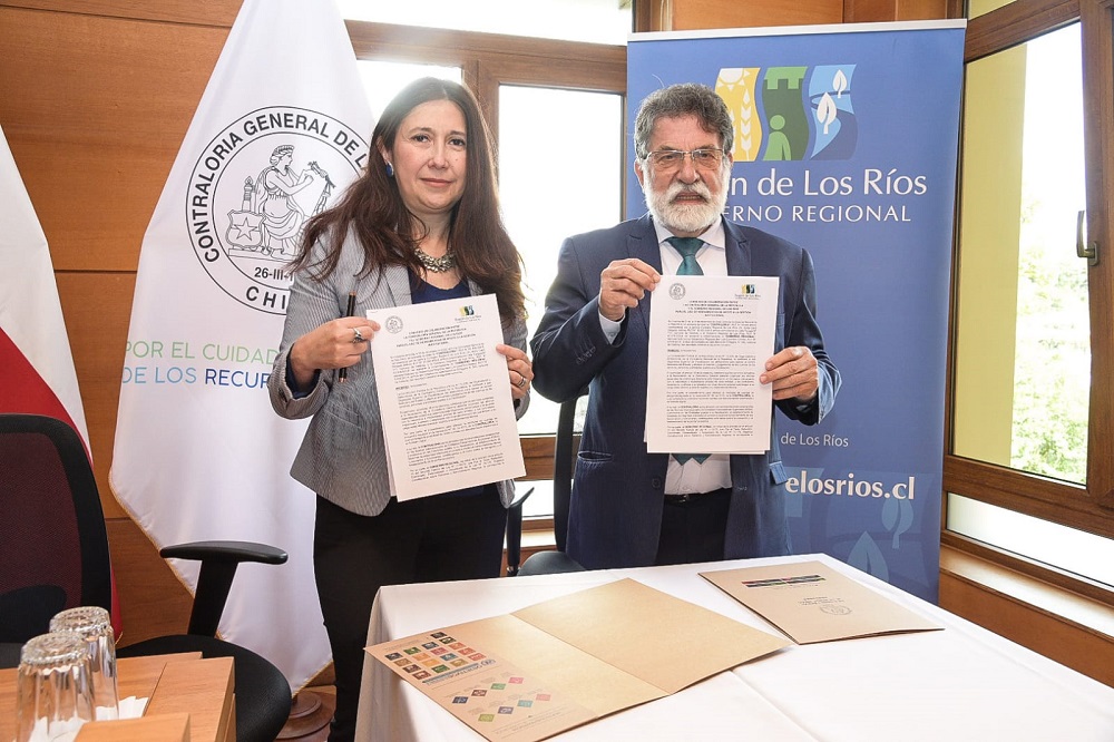GORE de Los Ríos y Contraloría General de la República firmaron convenio de colaboración para avanzar en transparencia y gestión administrativa