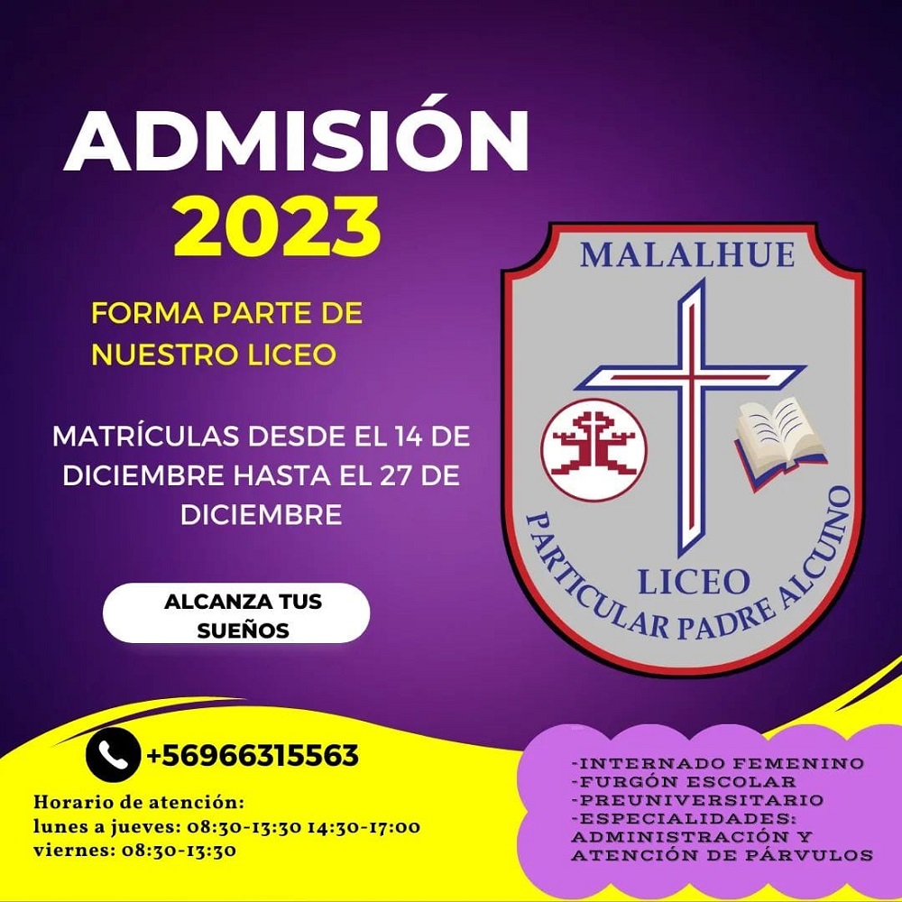 Inició proceso de matrículas liceo particular Padre Alcuino de Malalhue