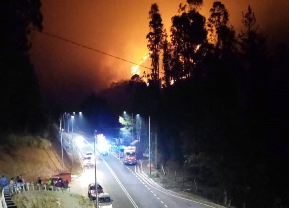 Se declara Alerta Roja para las comunas de Corral y Valdivia por incendio forestal