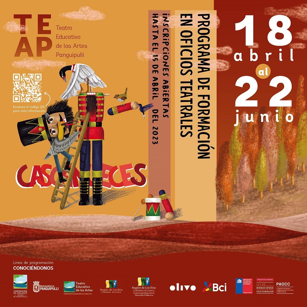 En Panguipulli, Teatro Educativo de las Artes: Invita a participar del programa de Formación en Oficios Teatrales