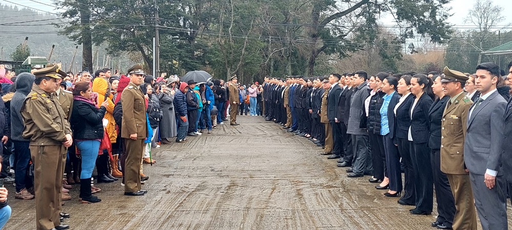 250 futuros Carabineros iniciaron periodo de instrucción en Escuela de Formación, grupo de Instrucción Valdivia