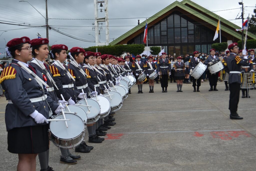 Banda del Liceo Padre Alcuino y Escuela Padre Carlos preparándose para los próximos compromisos de Fiestas Patrias