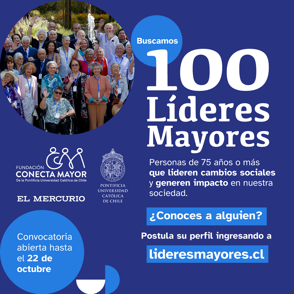 Tercera versión de “100 Líderes Mayores” abre postulaciones