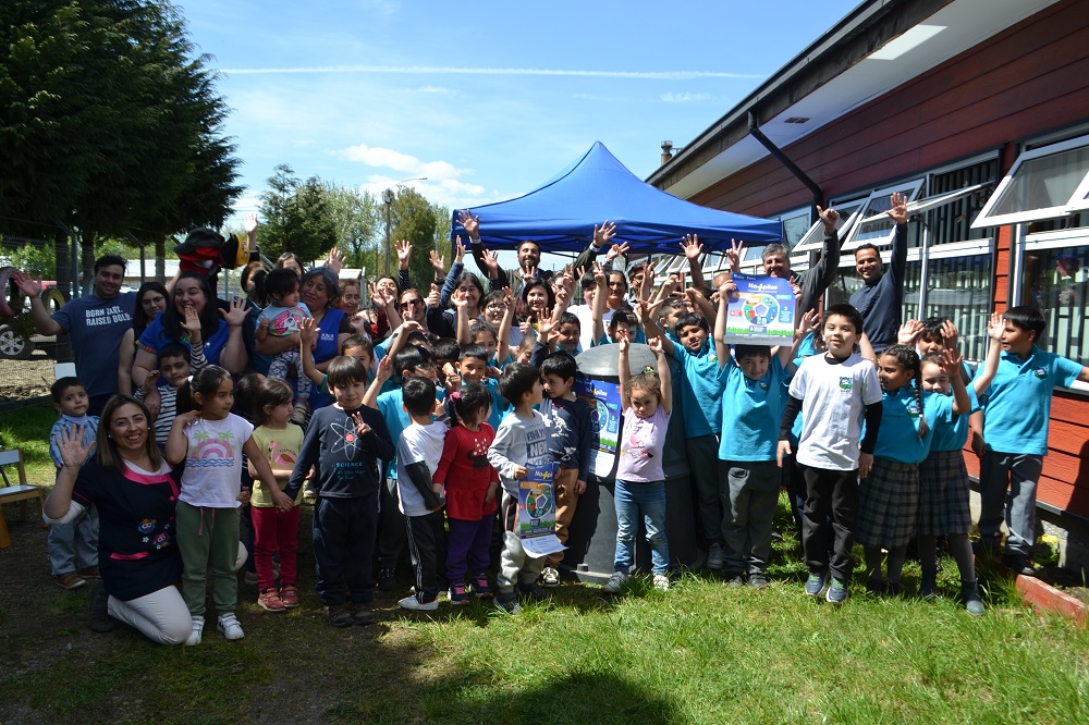 Municipalidad y empresa Cran Chile lanzó en la escuela de Aylín Campaña de Recolección de Pilas