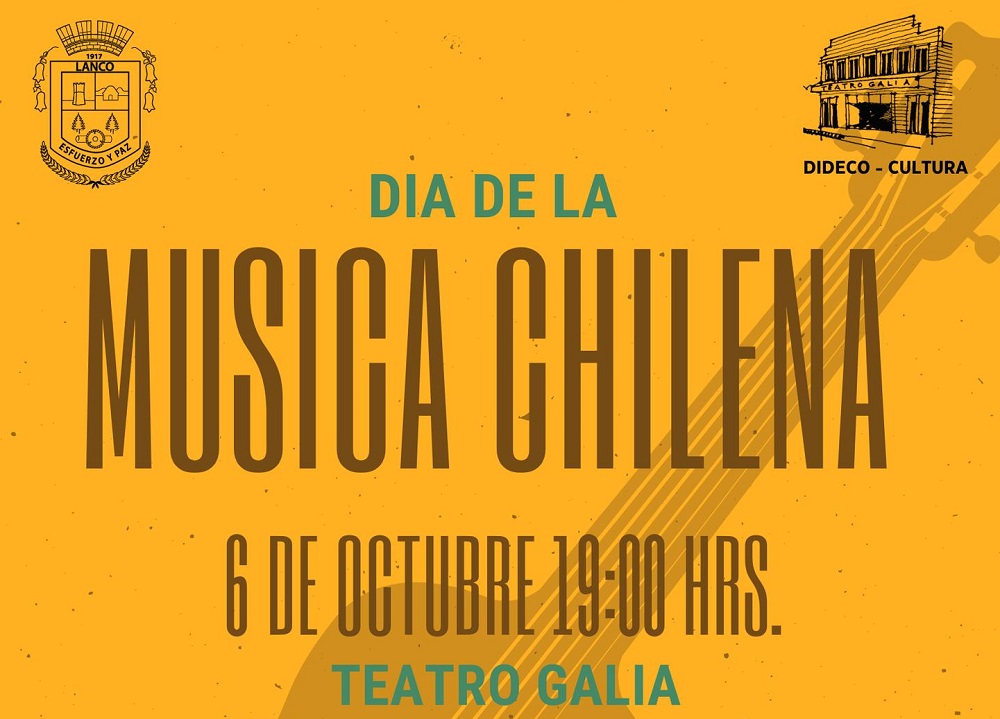 Próximo viernes celebración del Día de la Música Chilena en Lanco