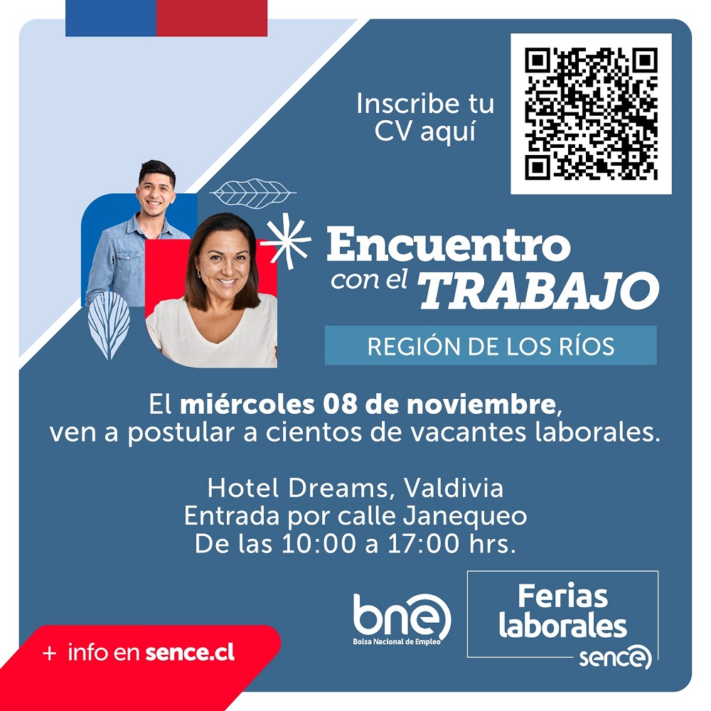 Más de dos mil puestos de empleo se ofrecerán en la Feria Laboral de Valdivia