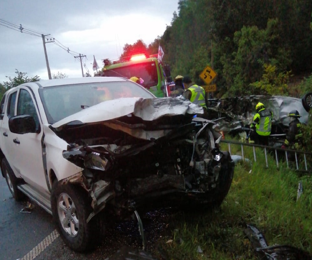 Grave accidente de tránsito se produjo esta tarde en la Ruta Lanco Malalhue