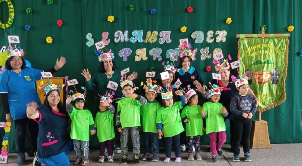 Jardín Infantil We Liwen de Antilhue inició celebración de la Semana del Párvulo en Malalhue