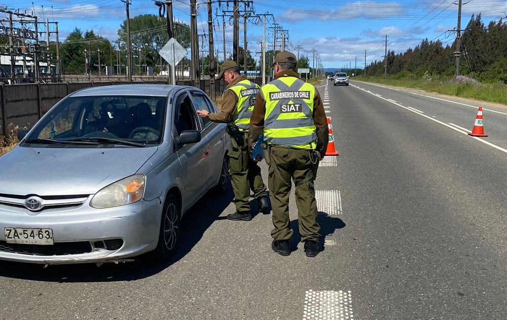 En Los Ríos: Balance de Carabineros en fin de semana largo registra 6 accidentes sin víctimas fatales