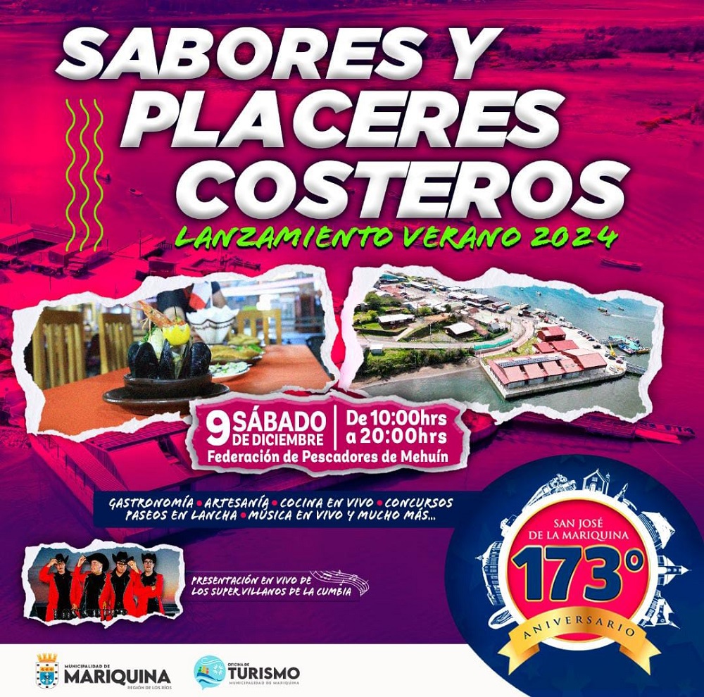 Mariquina lanza su temporada estival con evento denominado “Sabores y Placeres Costeros”