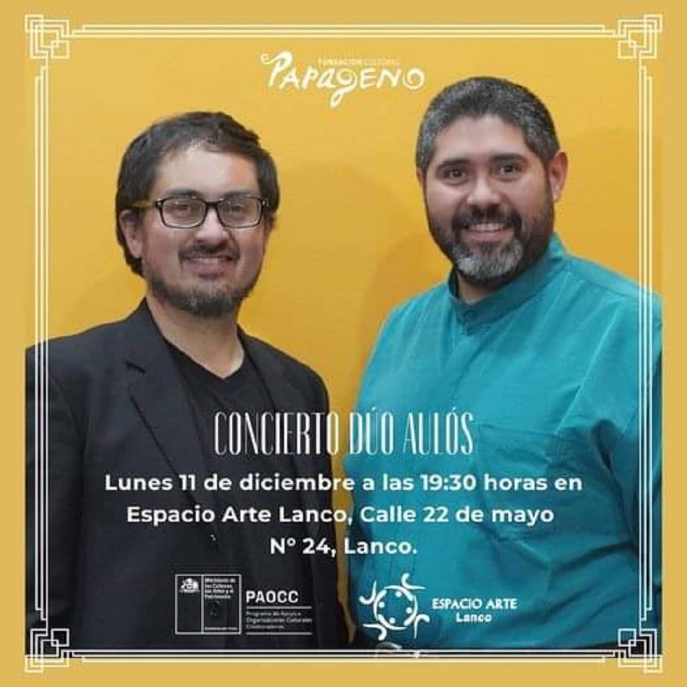 Espacio-Arte invita a Concierto de Cámara ofrecido por el Dúo Aulós