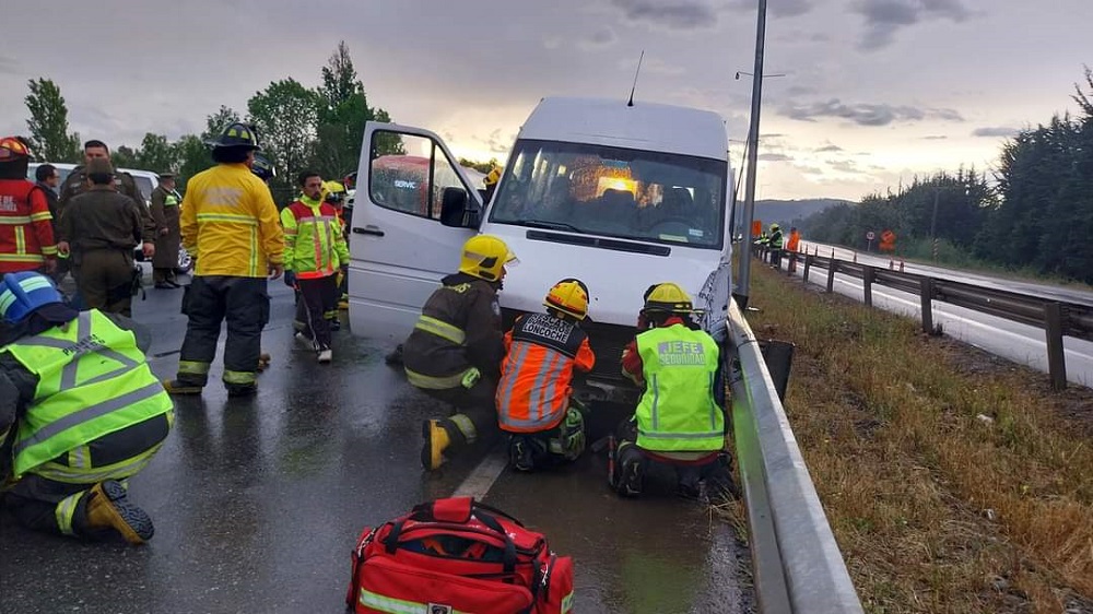 Dos personas fallecidas deja accidente de tránsito en la Ruta 5, cercano a Lanco