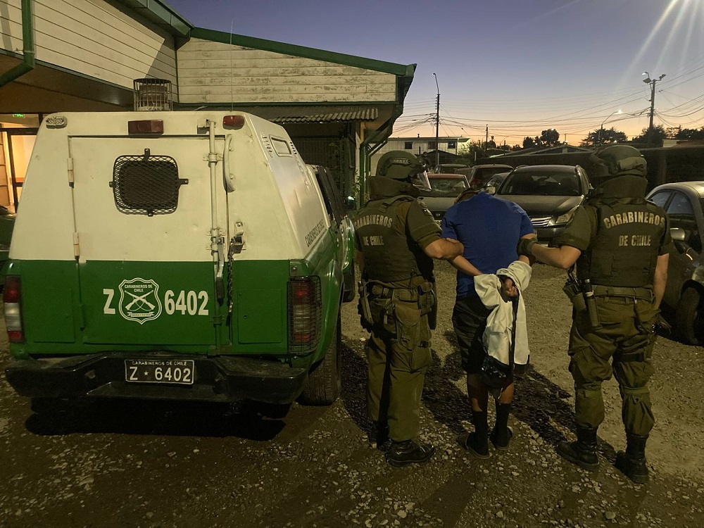 Carabineros de la zona de Los Ríos promedia 27 detenciones diarias