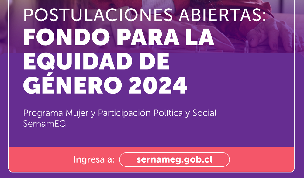 SernamEG Los Ríos te invita a postular al Fondo para la Equidad de Género 2024