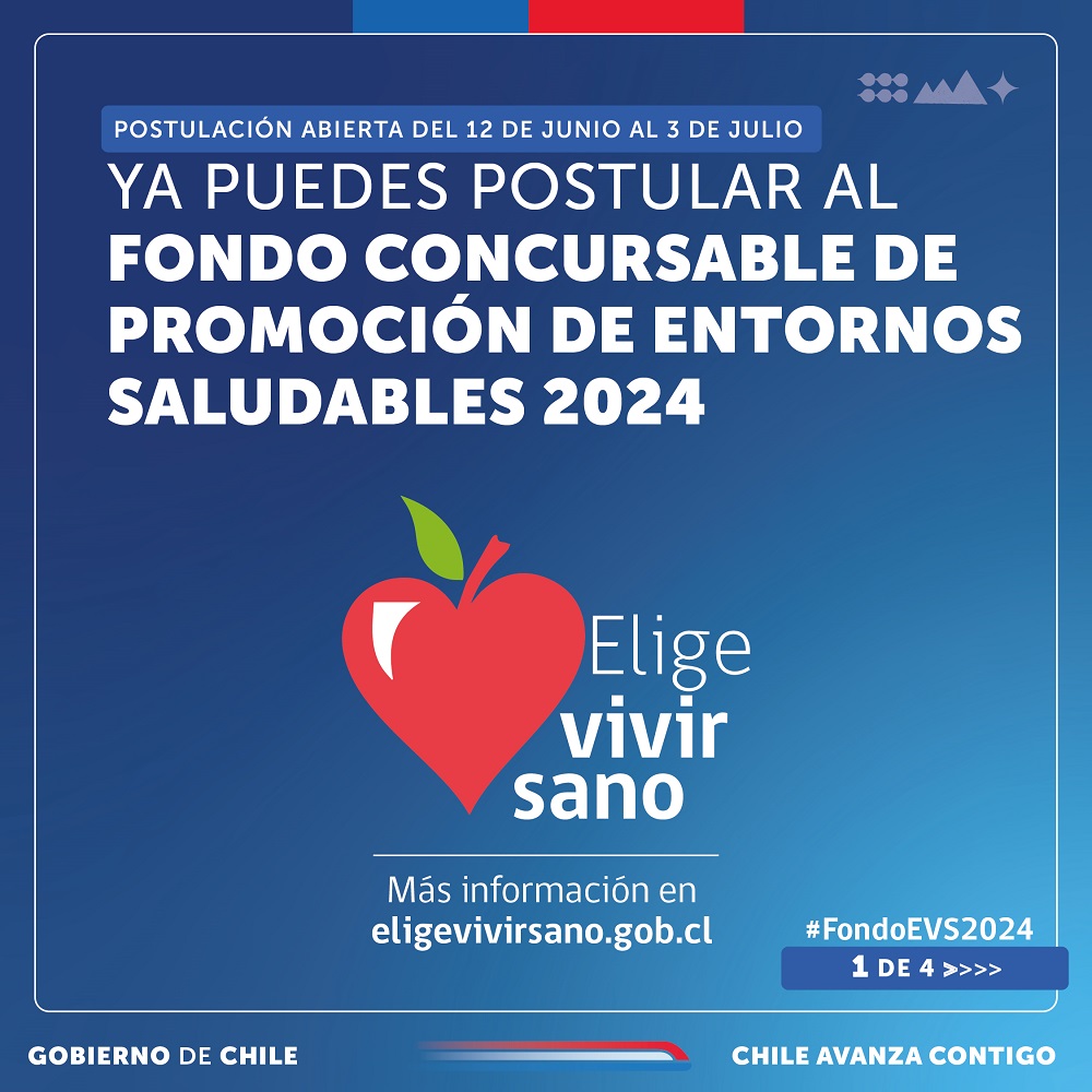 Elige Vivir Sano inició postulaciones al Fondo Concursable de Promoción de Entornos Saludables 2024