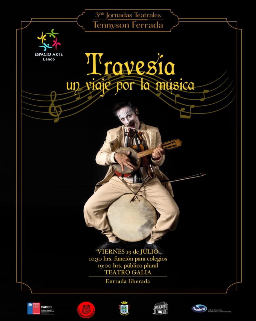 Este viernes se presenta en Lanco «Travesía», obra teatral que invita a un viaje por la música