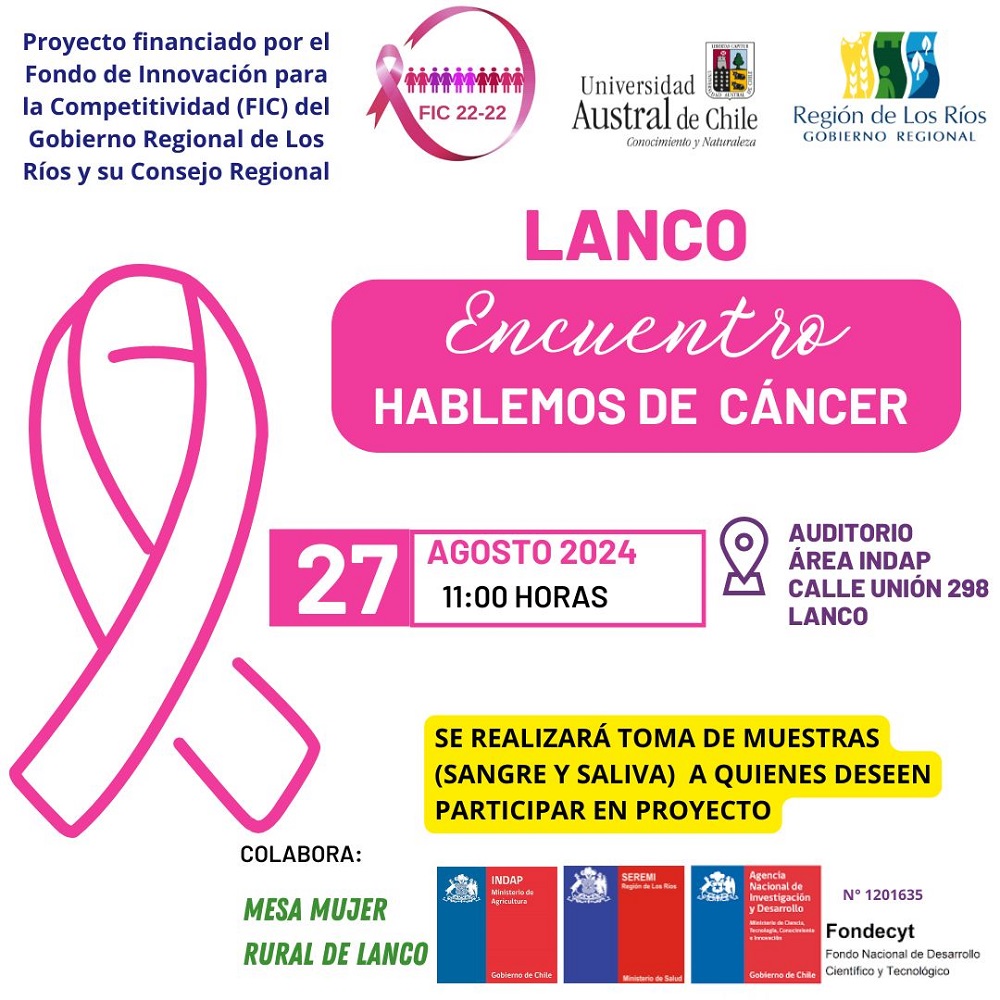 Agrupación de Prevención y Acompañamiento a Personas con Cáncer «Andrea Quezada» invita al encuentro «Hablemos de Cáncer» en Lanco