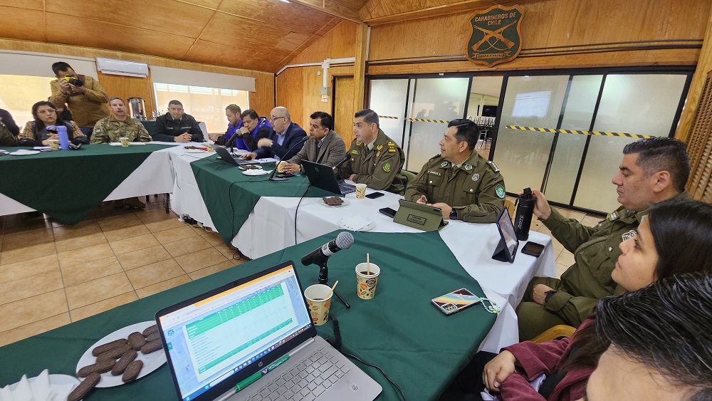 Carabineros y encargados de seguridad Comunal acordaron prioridad en sesión STOP Trimestral