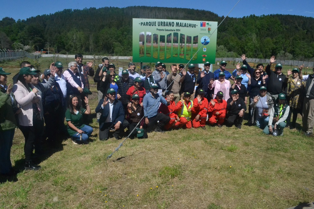 CONAF Inauguró la primera etapa del Parque Urbano de Malalhue