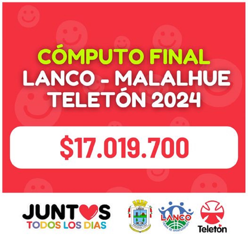 17.019.700 de pesos recaudó la comuna de Lanco en esta Teletón 2024