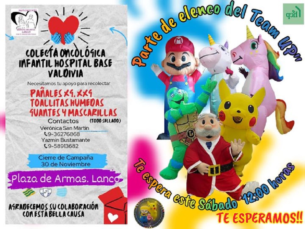 Este sábado culmina en Lanco la Campaña de Colecta Oncológica Infantil del Hospital Base Valdivia