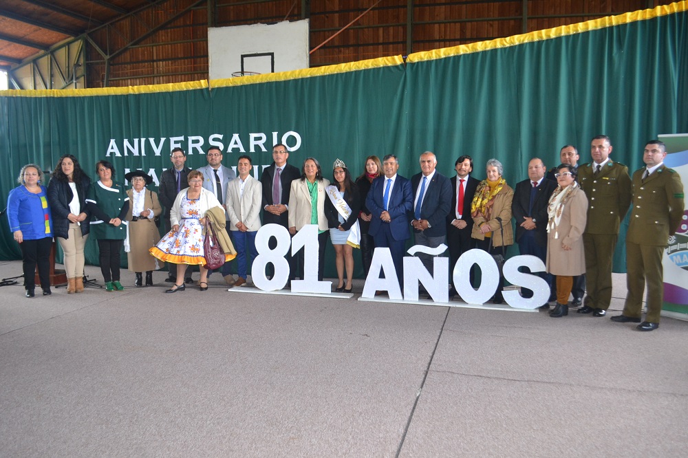 Malalhue celebró su 81° aniversario con acto solemne y desfile de organizaciones sociales