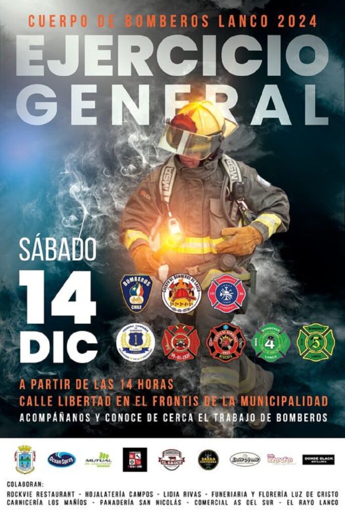 Cuerpo de Bomberos de Lanco Invita a la Comunidad a su Ejercicio General 2024