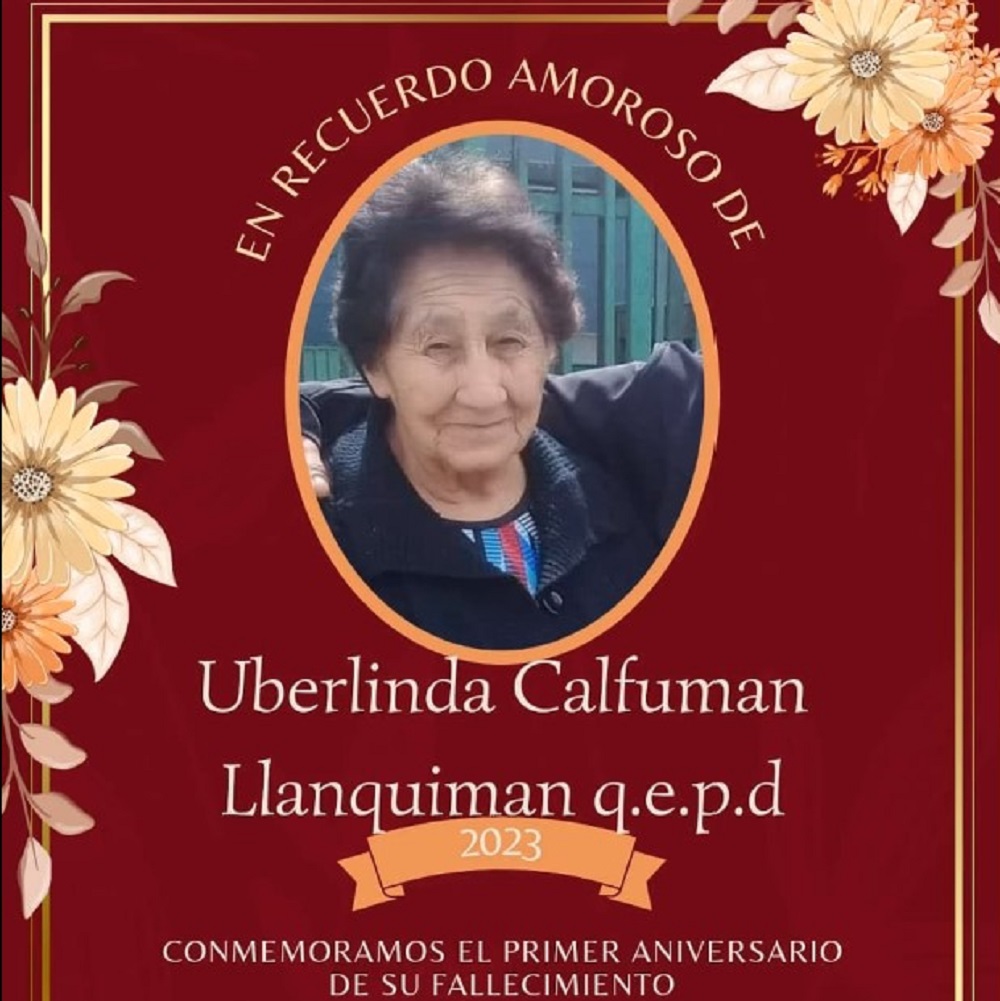 Misa Aniversario, Comunican: Funeraria La Luz de Cristo y la Familia Llanquiman Calfuman del sector Panguinilahue Alto