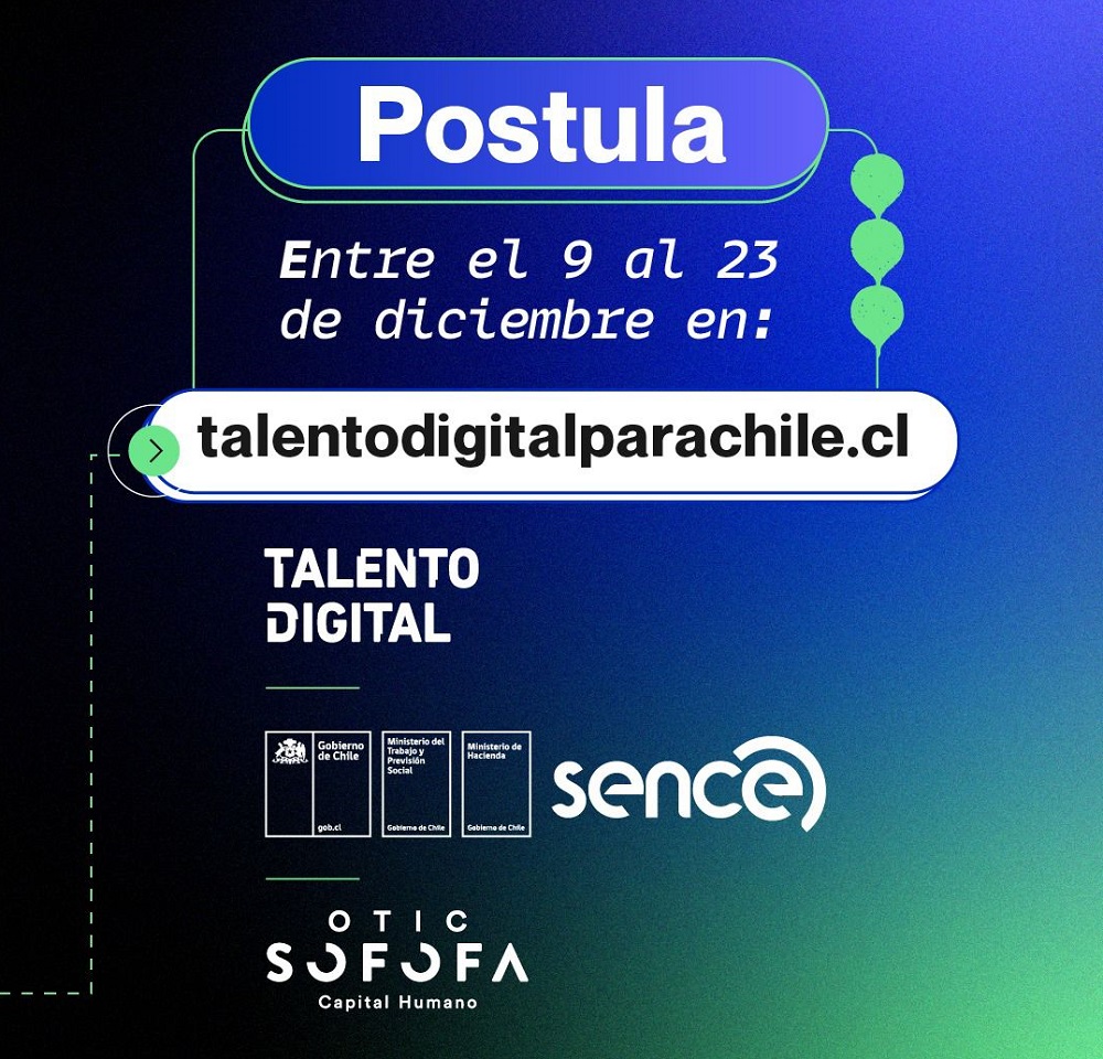 Invitan a postular a las 2.400 becas gratuitas y online del programa Talento Digital que imparte SENCE