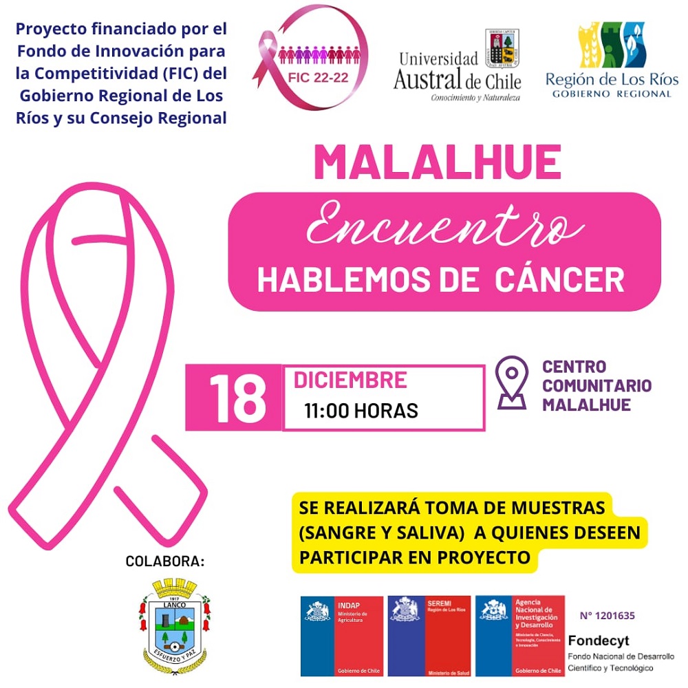 Agrupación de Prevención y Acompañamiento a Personas con Cáncer «Andrea Quezada» invita al encuentro «Hablemos de Cáncer» en Malalhue