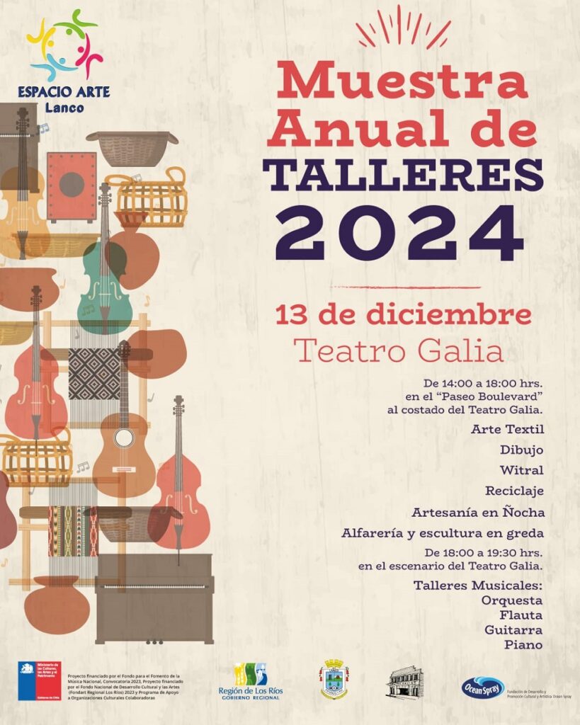 Espacio Arte Lanco invita a la comunidad a su Muestra Anual de Talleres 2024