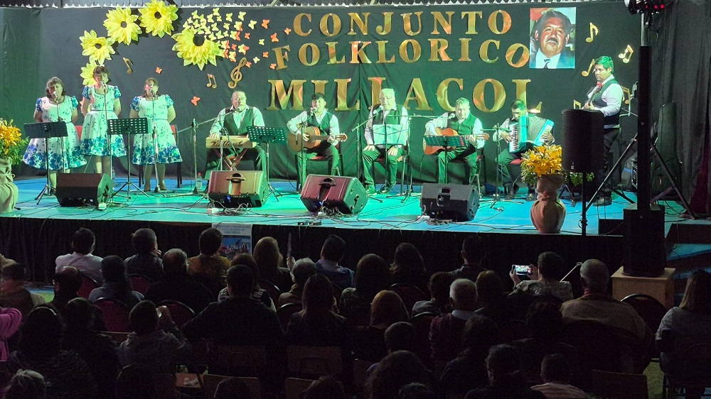 Conjunto Folclórico Millacol presentó recital de Temas Inéditos en Malalhue