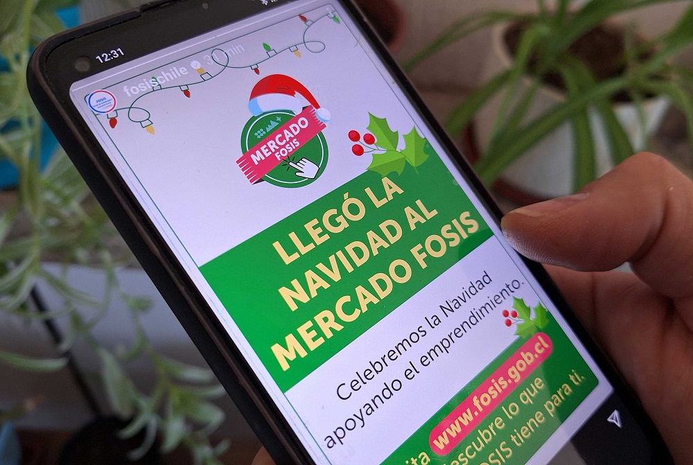 El FOSIS abre plataforma digital con emprendimientos para compras de Navidad