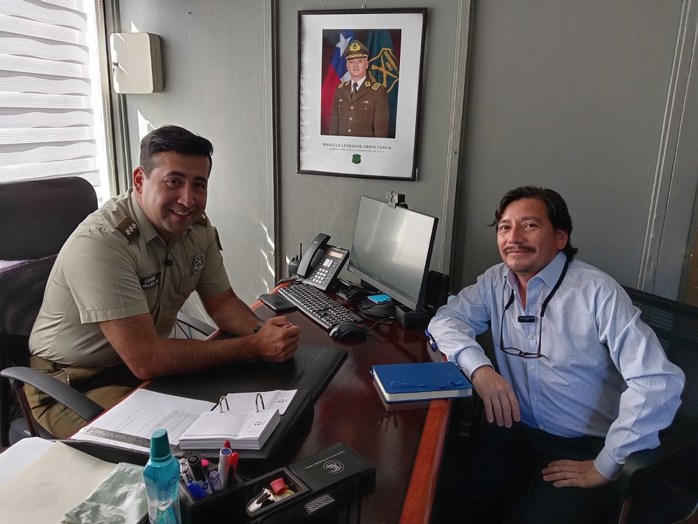 Presidente de la Comisión de Seguridad del Concejo Municipal de Lanco se reunión el nuevo Subcomisario de Carabineros