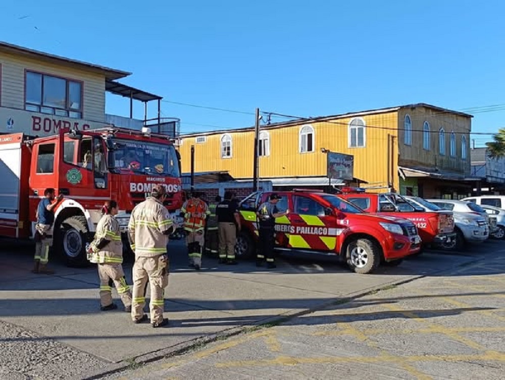 Segunda Fuerza de Tarea de Bomberos de Los Ríos sale en apoyo a incendios forestales en Galvarino