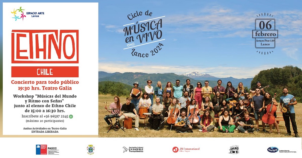 Ethno Chile 2025 llega a Lanco con un espectáculo internacional de música del mundo