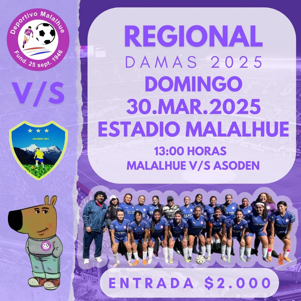 Categoría Damas del Deportivo Malalhue buscan su paso a la Segunda Fase del Regional de Fútbol Categoría Damas del Deportivo Malalhue buscan su paso a la Segunda Fase del Regional de Fútbol