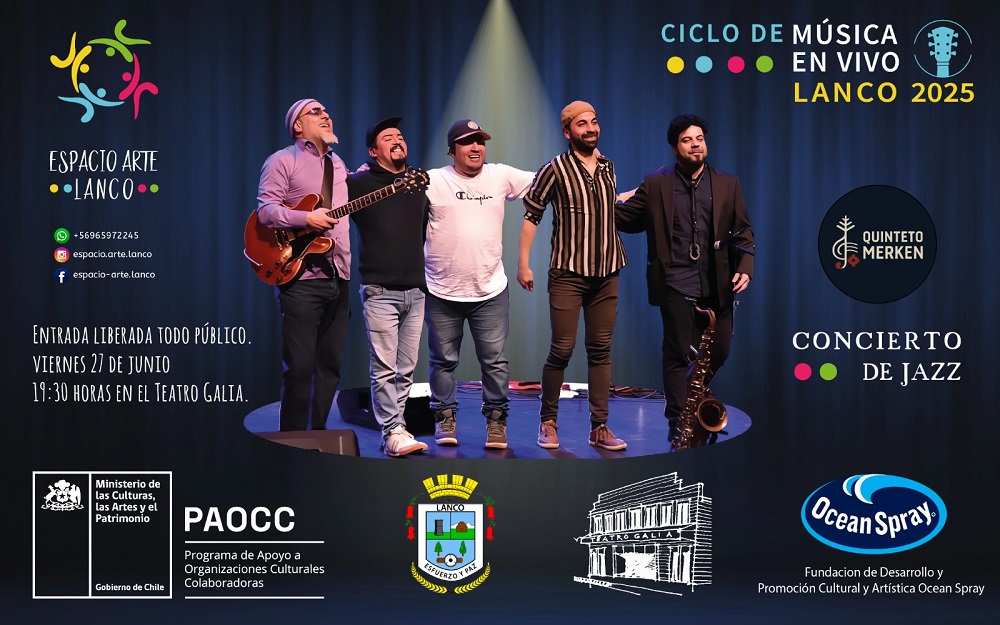 Jazz con identidad: Quinteto Merkén se presenta en Lanco Jazz con identidad: Quinteto Merkén se presenta en Lanco